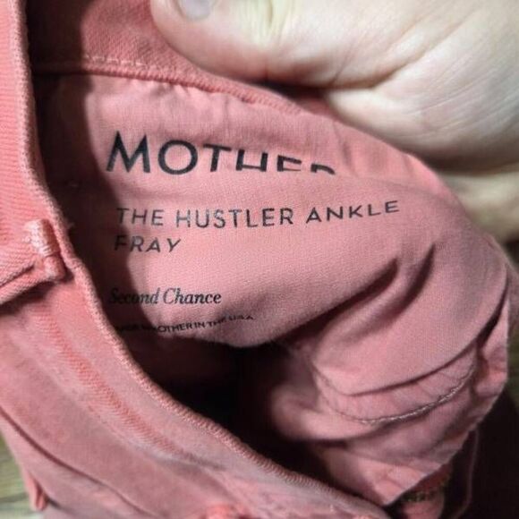 Mother The Hustler Ankle Fray Second Chance in Coral 26 - Picture 4 of 6